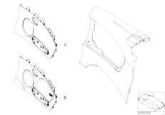 E46 M3 S54 Cabrio / Individual Equipment/  Indiv Lateral Trim Panel Rear