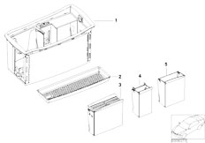E65 745d M67N Sedan / Vehicle Trim/  Retrofit Cassette Holder