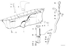 E30 325ix M20 4 doors / Engine Oil Pan Oil Level Indicator