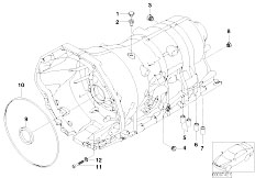 E65 740d M67 Sedan / Automatic Transmission Ga6hp32z Housing With Mounting Parts