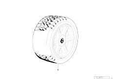 E36 320i M52 Touring / Wheels/  Compl Wint Tyre Wheel Spider Spke Sty Ii