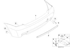 E46 318ti N42 Compact / Vehicle Trim/  M Trim Panel Bumper Rear Sa716