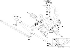 E53 X5 3.0i M54 SAV / Steering Hydro Steering Oil Pipes