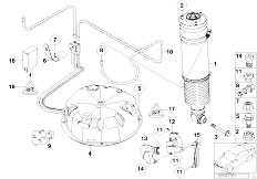 E65 750i N62N Sedan / Rear Axle/  Levelling Device Air Spring Strut Sensor