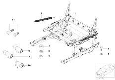 E85 Z4 2.2i M54 Roadster / Seats Front Seat Rail Electrical Single Parts