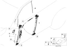 E46 316ti N42 Compact / Vehicle Trim/  Door Window Lifting Mechanism Front