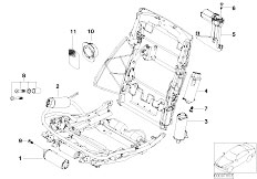 E65 730d M57N2 Sedan / Seats/  Seat Rear El Adjustable Drive