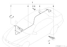 E39 535i M62 Sedan / Vehicle Electrical System Retrofit Kit Radio Remote Control