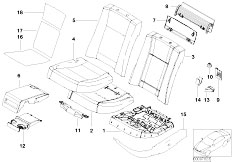 E65 735i N62 Sedan / Seats/  Electric Rear Seat Cushion