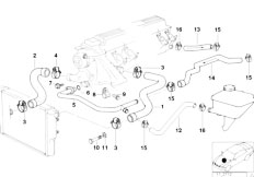 E39 525td M51 Sedan / Engine/  Cooling System Water Hoses