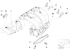 E46 316ti N45 Compact / Engine/  Mounting Parts F Intake Manifold System