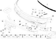 E53 X5 4.6is M62 SAV / Vehicle Trim/  Trim Panel Front Bumper Hp Up To 10 03