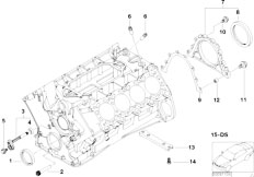 E65 740d M67 Sedan / Engine/  Engine Block Mounting Parts