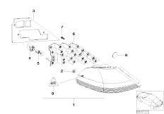 E66 730Li M54 Sedan / Lighting/  Rear Light In The Side Panel-2