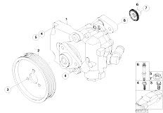 E65 745i N62 Sedan / Steering/  Power Steering Pump