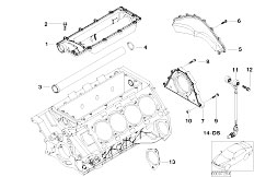 E64N 650i N62N Cabrio / Engine/  Engine Block Mounting Parts