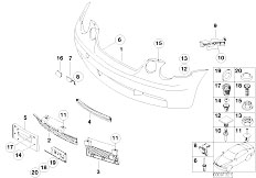 E46 320td M47N Compact / Vehicle Trim M Trim Panel Bumper Front Sa716