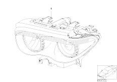 E65 745i N62 Sedan / Lighting/  Headlight-2