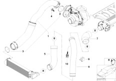 E46 320d M47N Sedan / Engine/  Intake Manifold Supercharg Air Duct