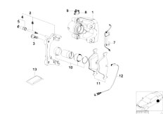 E52 Z8 S62 Roadster / Brakes Rear Wheel Brake Brake Pad Sensor