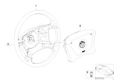 E39 520i M54 Touring / Steering/  Steering Wheel Airbag Smart-2