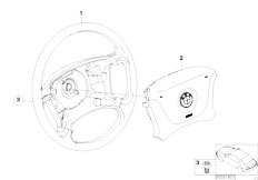 E39 530d M57 Sedan / Steering/  Steering Wheel Airbag Smart-2