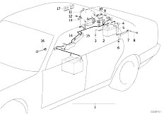 E32 735i M30 Sedan / Communication Systems Installing Set 2 Battery