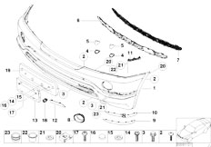 E53 X5 3.0d M57 SAV / Vehicle Trim/  Trim Panel Bumper Front Up To 10 03