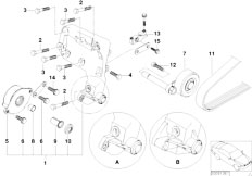 E39 530d M57 Sedan / Heater And Air Conditioning/  Air Cond Compressor Supporting Bracket