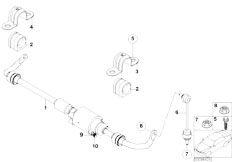 E65 750i N62N Sedan / Rear Axle/  Rear Stabilizer Bar Dynamic Drive