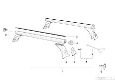 E34 525i M50 Touring / Universal Accessories/  Rack Support-2