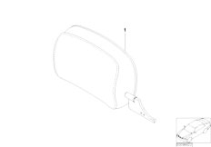 E46 320Ci M54 Cabrio / Individual Equipment/  Indiv Headrest Front Alcantara