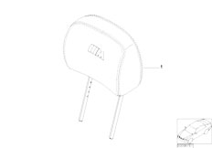 E46 M3 S54 Coupe / Individual Equipment/  Individual Leather Head Restraint Front
