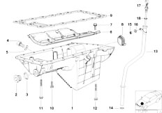 Z3 Z3 1.8 M43 Roadster / Engine Oil Pan Oil Level Indicator