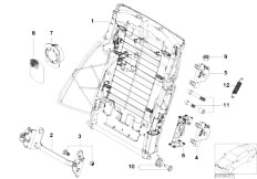 E65 760i N73 Sedan / Seats/  Seat Rear Electric Backrest