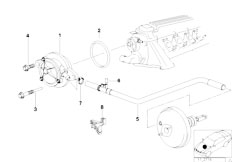 E38 725tds M51 Sedan / Engine Vacuum Pump With Tubes