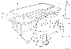 E34 525i M50 Sedan / Engine/  Oil Pan Oil Level Indicator