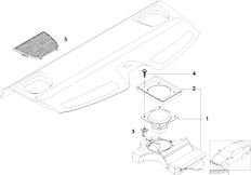 E39 535i M62 Sedan / Audio Navigation Electronic Systems/  Components M Sound System Rear Shelf