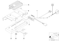 E39 540i M62 Sedan / Communication Systems/  Single Parts F Sa 625 Luggage Compartm