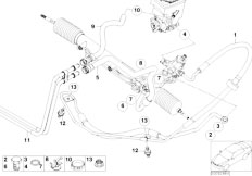 E53 X5 3.0d M57 SAV / Steering/  Hydro Steering Oil Pipes
