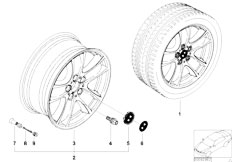 E53 X5 4.8is N62 SAV / Wheels/  Bmw Light Alloy Wheel Spider Spoke 99