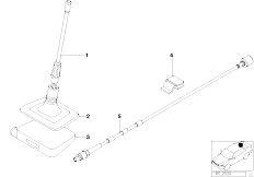 E39 535i M62 Sedan / Communication Systems/  Single Parts F Window Antenna