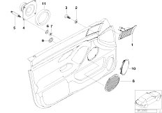 E38 750iLS M73N Sedan / Audio Navigation Electronic Systems Single Parts F Front Door Loudspeaker