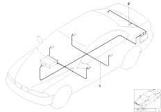 E38 750iLS M73N Sedan / Audio Navigation Electronic Systems Audio Wiring Harness-2