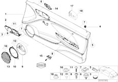 E46 M3 S54 Coupe / Vehicle Trim/  Door Trim Panel Front Side Airbag