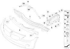 E85 Z4 2.5i N52 Roadster / Vehicle Trim Carrier Bumper Front