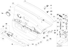 E65 740i N62N Sedan / Vehicle Trim/  Rear Door Trim Side Airbag