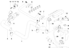 E36 325td M51 Sedan / Engine Intake Manifold Supercharg Air Duct Agr-3