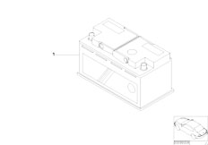 E52 Z8 S62 Roadster / Vehicle Electrical System/  Original Bmw Battery Filled