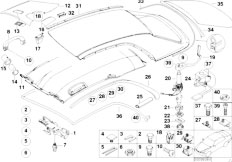 E46 330Cd M57N Cabrio / Sliding Roof Folding Top/  Hardtop Parts